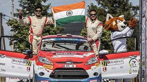 ஐரோப்பிய ரேலி சாம்பியன்ஷிப்பை முதல் முறையாக வென்றது இந்தியா...அமித்ரஜித் கோஸ், அஸ்வின் நாயக் சாதனை..