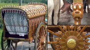 தமிழன்டா எந்நாளும்.. சொன்னாலே திமிர் ஏறும்.. ரூ.12 லட்சம் செலவில் மாட்டு வண்டியை உருவாக்கிய நெசவாளர்