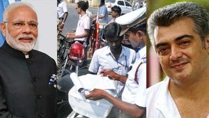 மோடி, அஜீத் போல் செய்யாத வாகன ஓட்டிகள் மீது கடும் நடவடிக்கை... வசூல் வேட்டையில் களமிறங்கிய போலீசார்