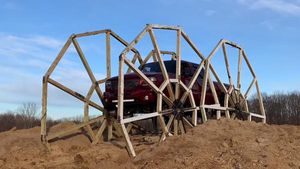 ஏன்மா இதெல்லாம் ஒரு வீலாமா! இத போட்டா வண்டி எப்படிமா ஓடும்! விநோத மாடிஃபிகேஷனில் ஜிஎம்டி சைரா..!