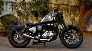 இணையத்தில் வைரலாகும் மற்றொரு மாடிஃபை ராயல் என்பீல்டு பைக்!! விஸரியன் 350 என பெயர்...