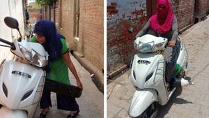 ஆஹா..! ஆக்டிவா ஸ்கூட்டரை இப்படியும் பயன்படுத்தலாமா? இளம்பெண் செயலை பார்த்து மெய்மறந்துபோன கிராம மக்கள்!