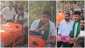 கோடியில் புரளும் நடிகருக்கு ரசிகரின் பிறந்த நாள் பரிசு!! விவசாய படத்தில் நடித்தால் இதெல்லாம் போனஸ்!