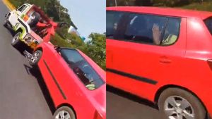 நோ பார்க்கிங் ஏரியாவில் நிறுத்தப்பட்ட காரை 'டோ' செய்தபோது கொடூரம்! உத்து பாத்தவங்க அதிர்ச்சியில் ஒறஞ்சுட்டாங்க