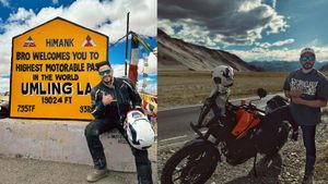 வாடகைக்கு கேடிஎம் பைக்கை எடுத்து உலகின் உயரமான மலைக்கு போன நடிகர்! அஜித்துக்கே டஃப் கொடுப்பாரு போலையே!