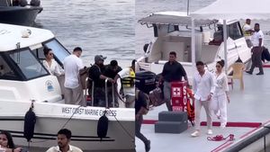 மீன்பிடி வலை மாதிரி டிரஸ் போட்டுட்டு நடுக்கடலில் காதலனுடன் பிறந்தநாள் கொண்டாடிய நடிகை இவங்களா