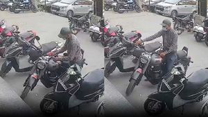 ஒனர் மாதிரி வந்து 15 நொடியில் ராயல் என்ஃபீல்டு பைக்கையே ஆட்டைய போட்டாங்களே! வைரலாகும் வீடியோ!