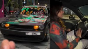 காருக்குள் ஸ்டேரிங்கை பிடித்து இருந்தவரை பார்த்ததும் எல்லாரும் ஷாக்! ஒரே இந்திய நடிகையாய் மதுரை பெண்!