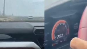 பாலத்தை விட்டு இறங்கி முடித்ததும் கார் உடன் கொத்தாக தூக்கிய போலீஸ்! மணிக்கு 252km வேகத்தில் சும்மா விடுவாங்களா