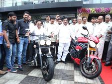 విజయవాడలో ట్రయంప్ మోటార్ సైకిల్స్ షోరూమ్ ప్రారంభం