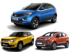 టాటా నెక్సాన్ vs మారుతి బ్రిజా vs ఫోర్డ్ ఎకో స్పోర్ట్: ఈ మూడింటిలో ఏది బెస్ట్ వివరంగా...!!