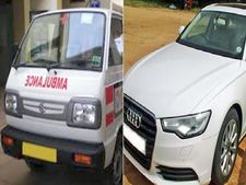 మద్యం మత్తులో ఆడి కారు బదులు అంబులెన్స్‌ను తీసుకెళ్లిన ఘనుడు