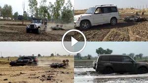 లక్షలు విలువ చేసే ఎస్‌యూవీలతో పొలాలు దున్నుతున్న రైతులు