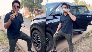 కియా వారి నయా కారుతో కనిపించిన 'సచిన్ టెండూల్కర్'.. రోడ్డుపక్కనే ఛాయ్ & అభిమానులతో మంతనాలు: వీడియో వైరల్