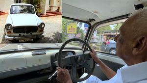 వందేళ్ల వయసులో తాత జోరు.. 50 ఏళ్ల ప్రీమియర్‌ పద్మినిలో షికారు.. వీడియో చూసేయండి