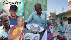 యూట్యూబర్ చేసిన పనికి కన్నీళ్లు పెట్టుకున్న వృద్ద జంట (వీడియో)