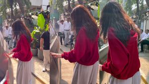 వణుకుతూ కారు డోర్ తెరిచిన హీరోయిన్.. లేటెస్ట్ కంగువా సినిమా ఎఫెక్ట్ ఏమైనా పడిందా..? 