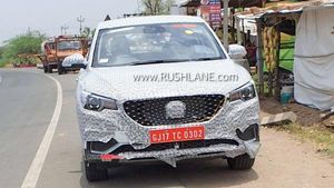 एमजी eZS इलेक्ट्रिक एसयूवी टेस्टिंग के दौरान दिखी, हेक्टर के बाद होगी लॉन्च