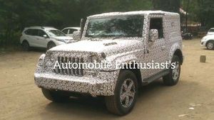 महिंद्रा थार बीएस6 टेस्टिंग के दौरान दोबारा दिखी, इंटीरियर की तस्वीरें आई सामने