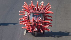 ऑटो रिक्शा को कोरोना वायरस की थीम पर किया तैयार, लोगों को कर रहे है जागरूक