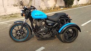 इस रॉयल एनफील्ड थंडरबर्ड को ट्राइक में किया तब्दील, रिवर्स गियर का भी दिया ऑप्शन