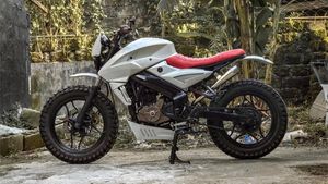 Bajaj Pulsar NS200 Modified: बजाज पल्सर एनएस200 को दिया स्क्रैम्बलर लुक, दिख रही शानदार