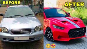 Maruti Baleno Sedan Modification: मारुति बलेनो सेडान को फोर्ड मस्टैंग में किया मॉडिफाई, देखें शानदार लुक