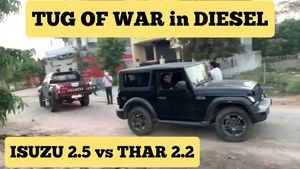 Mahindra Thar और Isuzu D-Max V-Cross के बीच हुआ रस्साकशी का खेल, वीडियो में देखें रिजल्ट