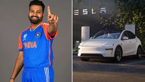 थिएटर जैसा केबिन, ADAS और 360° कैमरा; रोहित शर्मा के Car Collection में शामिल हुई Tesla, इतनी है कीमत?