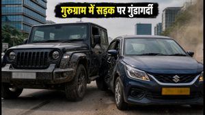 गुरुग्राम में रोड रेज का खौफ: थार ने कैब को कुचला, वीडियो देख कांप जाएंगे आप