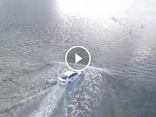Uber Driver Is Out Of His Depth As He Races The Rising Tide