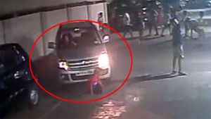 Miraculous Escape — Kid Walks Away After Maruti Suzuki WagonR Runs Over Him