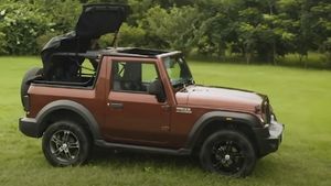 2020 Mahindra Thar Convertible Top Showcased With Folding Procedure: Video & Other Details