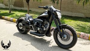 Royal Enfield Godzilla Custom Bobber Based On Thunderbird 500 From Neev Motorcycles