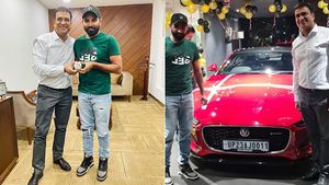 Mohammed Shami's Latest Ride Is A Jaguar F-Type In Caldera Red