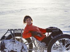 ಕೊರೆಯುವ ಚಳಿಯಲ್ಲಿ ತ್ರಿಚಕ್ರ ವಾಹನದಲ್ಲಿ ಮರಿಯಾ ಸಾಧನೆ