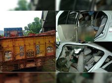 ನಿಂತಿದ್ದ ಲಾರಿಗೆ ಡಿಕ್ಕಿ ಹೊಡೆದ ಸ್ವಿಫ್ಟ್ ಕಾರ್- ಸ್ಥಳದಲ್ಲೇ ಐವರು ದುರ್ಮರಣ