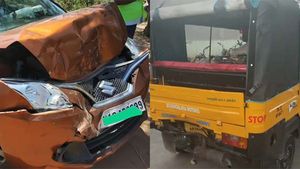 ಲೇನ್ ಚೇಂಜ್ ಮಾಡುತ್ತಿದ್ದ ಆಟೋಗೆ ಗುದ್ದಿದ ಬಲೆನೊ ಪರಿಸ್ಥಿತಿ ಏನಾಯ್ತು ಅಂತ ನೀವೆ ನೋಡಿ...