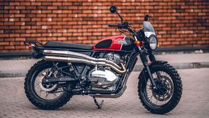 ವಿದೇಶದಲ್ಲಿ ಮಾರಾಟವಾಗುತ್ತಿದೆ ಆರ್‌ಇ ಇಂಟರ್‌ಸೆಪ್ಟರ್ ಎಂಸಿಹೆಚ್ ಸ್ಕ್ರ್ಯಾಂಬ್ಲರ್ ಬೈಕ್