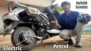 ಹೈಬ್ರಿಡ್ ಸ್ಕೂಟರ್ ಆಗಿ ಮಾಡಿಫೈಗೊಂಡ ಹೋಂಡಾ ಆಕ್ಟಿವಾ
