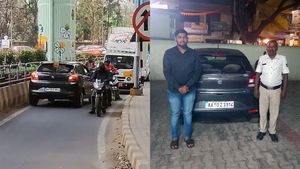 ರಾಂಗ್ ರೂಟ್‌ನಲ್ಲಿ ಬಂದು ಪ್ರಶ್ನಿಸಿದ ಬೈಕ್ ಸವಾರನಿಗೆ ಥಳಿಸಿದ ಕಾರು ಚಾಲಕ: ವಿಡಿಯೋ