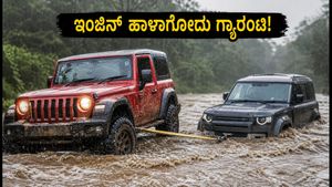 ಮಳೆಗಾಲದ ಸಾಹಸ: ಮಹೀಂದ್ರಾ ಥಾರ್‌ನಿಂದ ಲ್ಯಾಂಡ್ ರೋವರ್ ಟೋಯಿಂಗ್, ಇಂಜಿನ್ ಹಾಳಾಗೋದು ಗ್ಯಾರಂಟಿ!