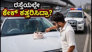 ಗಾಜಿಯಾಬಾದ್ ಎಲಿವೇಟೆಡ್ ರಸ್ತೆಯಲ್ಲಿ ಕೇಕ್ ಕತ್ತರಿಸಿ ಹುಟ್ಟುಹಬ್ಬ: ವೈರಲ್ ವೀಡಿಯೊ ಬೆನ್ನತ್ತಿದ ಪೊಲೀಸರು!