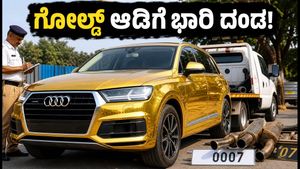 ಚಿಂಚವಾಡದಲ್ಲಿ ಗೋಲ್ಡ್ ಆಡಿ ಕಾರಿಗೆ ಭಾರಿ ದಂಡ: ನಿಮ್ಮ ಕಾರಿನಲ್ಲೂ ಈ ಬದಲಾವಣೆಗಳಿವೆಯೇ? ಎಚ್ಚರ!