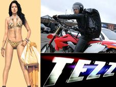 తేజ్ సినిమాలో స్టన్నింగ్ బైక్ స్టంట్‌లు చేసిన సమీరా రెడ్డి