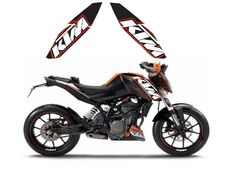 కెటిఎమ్ డ్యూక్ 200 బైక్ కోసం రేస్‌లైన్ స్టిక్కర్స్