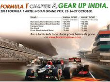 2013 ఇండియన్ గ్రాండ్ ప్రి టికెట్ సేల్స్ ఓపెన్