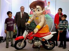 చోటా భీమ్‌తో చేతులు కలిపిన హోండా మోటార్‌సైకిల్