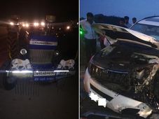 హైవే మీద ట్రాక్టరును ఢీకొన్న మహీంద్రా ఎక్స్‌యూవీ500: ఫలితాలు ఎలా ఉన్నాయో చూడండి