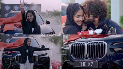 'രണ്ടാം ഭാര്യക്കുള്ള ഗിഫ്റ്റല്ല, അവള്‍ 6 മാസം ബിസിനസ് ചെയ്തുണ്ടാക്കിയത്'; ₹1.50 കോടിയുടെ BMW വാങ്ങി മഷൂറ